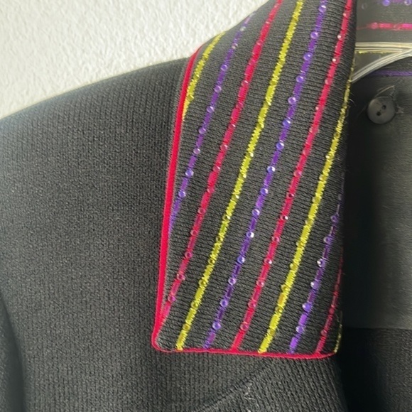 St John Jacket coat Evening Vintage knit jacket and removable accents size 10 - Picture 2 of 15